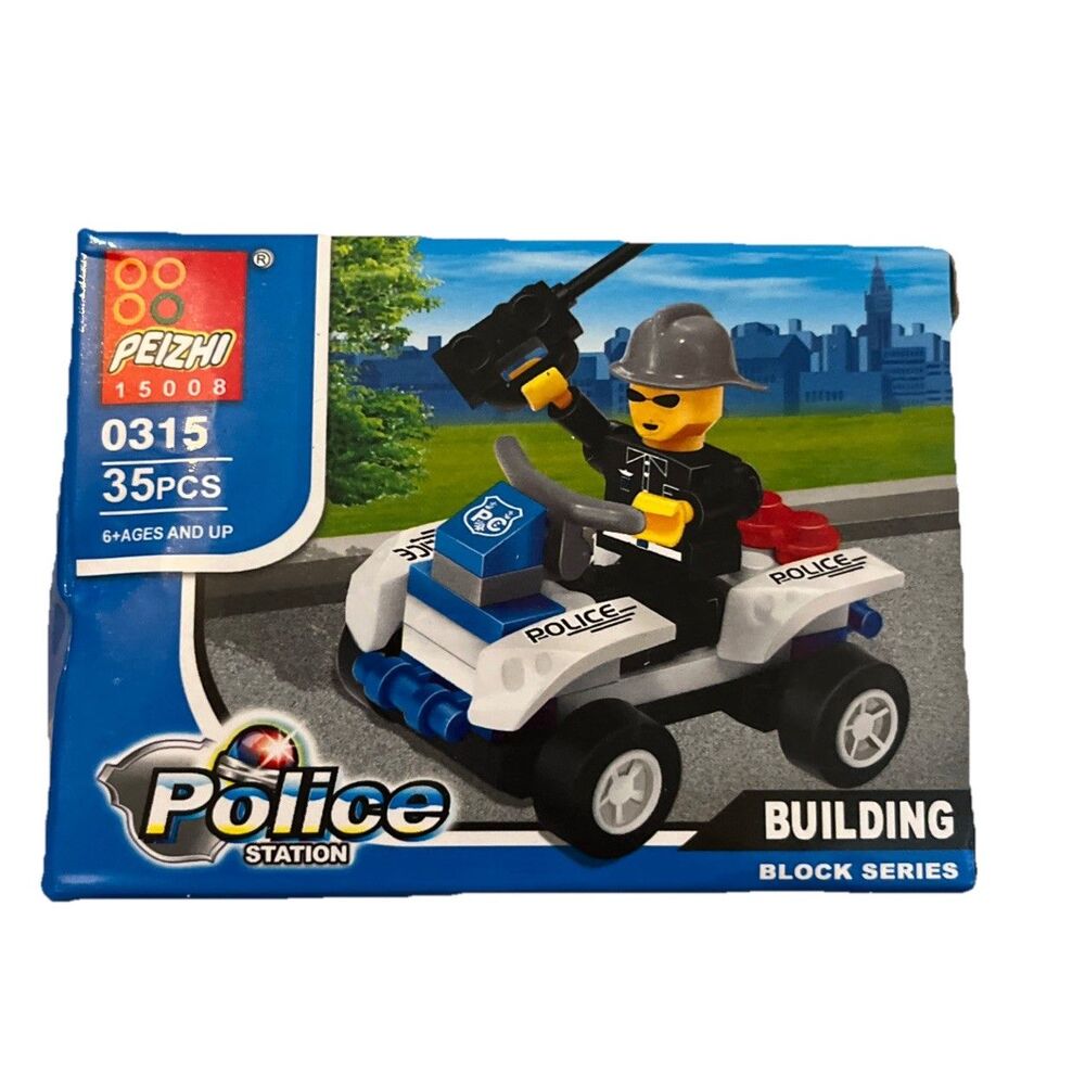 Peizhi Building Blocks Series (35 Pieces) Police Vehicle ATV - NEW Ages 6 & Up